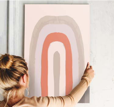 Dipinto astratto motivo ad arco morbido - TenStickers