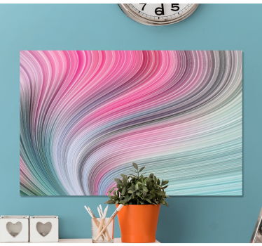 Dipinto astratto onde di colore curvate - TenStickers