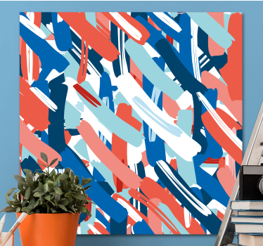 Dipinto astratto pennellate dinamiche - TenStickers