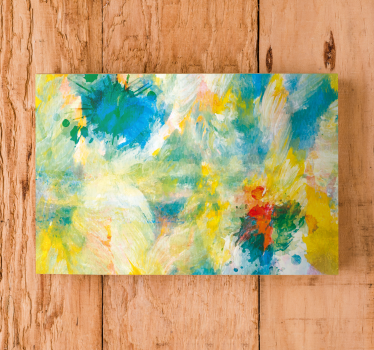 Dipinto astratto schizzo di colori vibranti - TenStickers