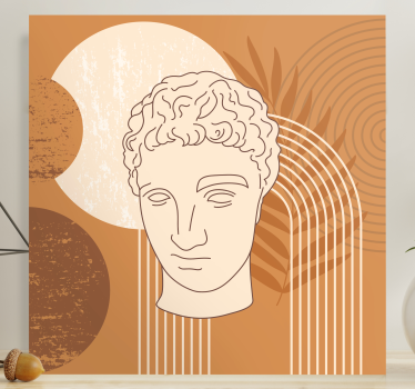 Dipinto astratto testa di scultura classica - TenStickers