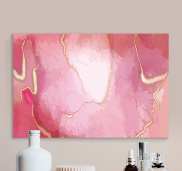 Dipinto astratto vortice di marmo rosa - TenStickers