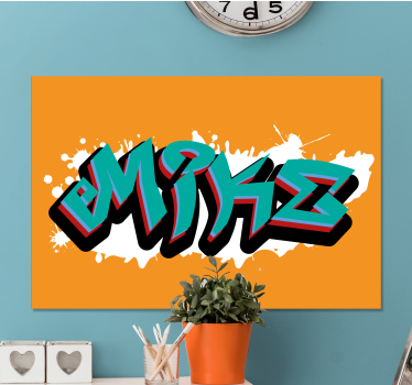 Dipinto con alfabeto e lettere arte calligrafica elegante - TenStickers