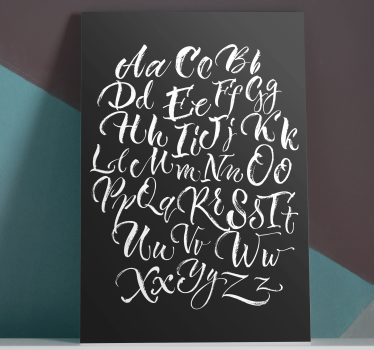 Dipinto con alfabeto e lettere elegante display - TenStickers