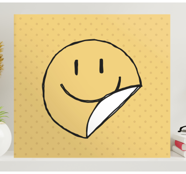 Dipinto con alfabeto e lettere faccina sorridente - TenStickers