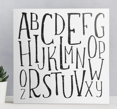 Dipinto con alfabeto e lettere in stile decorativo - TenStickers