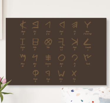 Dipinto con alfabeto e lettere set di lettere simboliche - TenStickers
