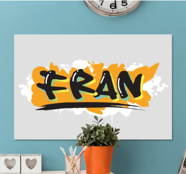 Dipinto con alfabeto e lettere stile di scrittura grassetto - TenStickers