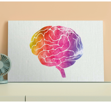 Dipinto con frase arte cerebrale colorata - TenStickers
