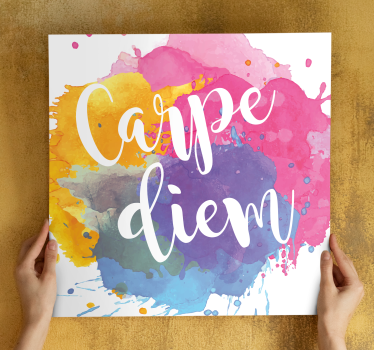 Dipinto con frase arte di cogliere l'attimo - TenStickers