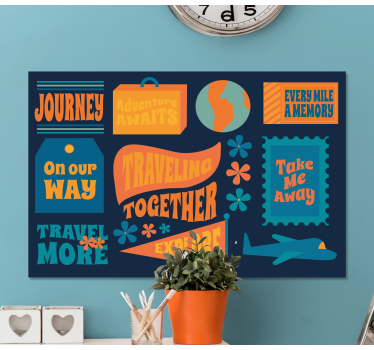 Dipinto con frase avventura insieme - TenStickers