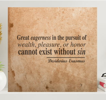 Dipinto con frase brama e ricchezza - TenStickers
