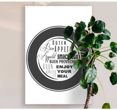 Dipinto con frase buon appetito - TenStickers