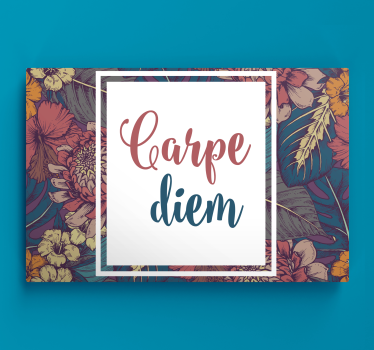 Dipinto con frase carpe diem motivo - TenStickers