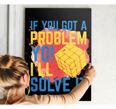 Dipinto con frase citazione del cubo di rubik - TenStickers
