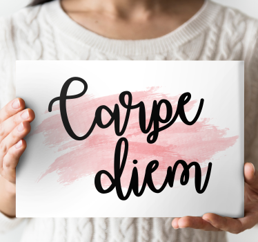 Dipinto con frase cogli l'attimo ispirazione - TenStickers
