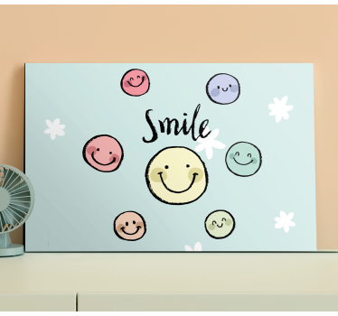 Dipinto con frase collezione faccia sorridente - TenStickers
