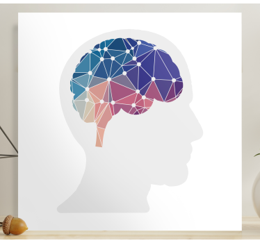 Dipinto con frase connessioni cerebrali - TenStickers