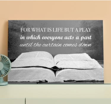 Dipinto con frase copione di vita - TenStickers