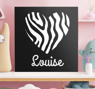 Dipinto con frase cuore con nome - TenStickers