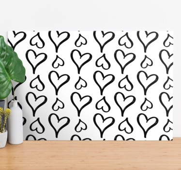 Dipinto con frase design a motivo cuori - TenStickers