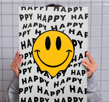 Dipinto con frase emojis sorridenti gioia - TenStickers
