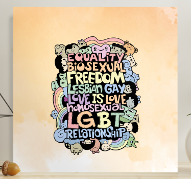 Dipinto con frase l'amore è amore - TenStickers