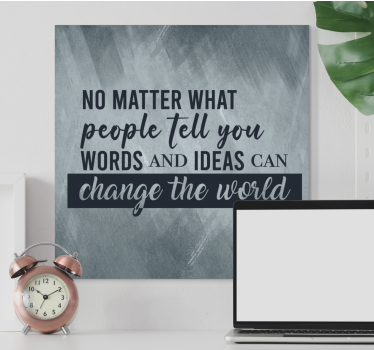 Dipinto con frase le parole cambiano il mondo - TenStickers