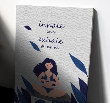 Dipinto con frase meditazione respiro serenità - TenStickers