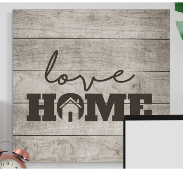 Dipinto con frase messaggio d'amore per casa - TenStickers