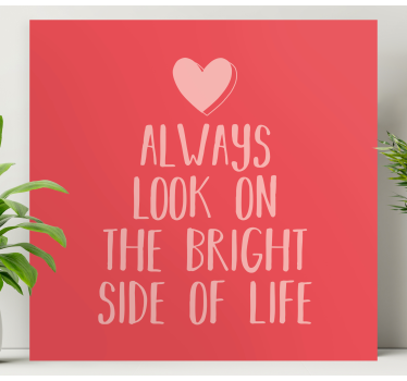 Dipinto con frase messaggio di ottimismo - TenStickers