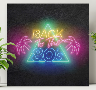 Dipinto con frase neon retro frase - TenStickers