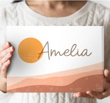 Dipinto con frase nome personalizzato elegante - TenStickers