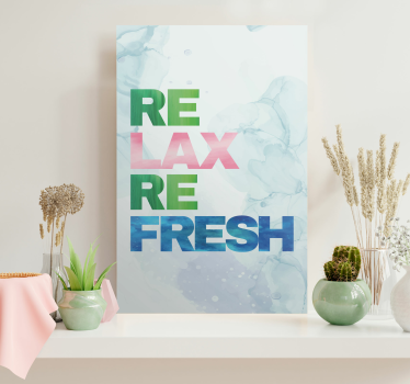Dipinto con frase relax rinfresca ispirazione - TenStickers