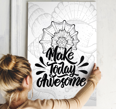 Dipinto con frase rendi oggi straordinario - TenStickers