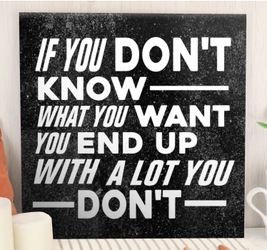 Dipinto con frase riflessione motivazionale - TenStickers