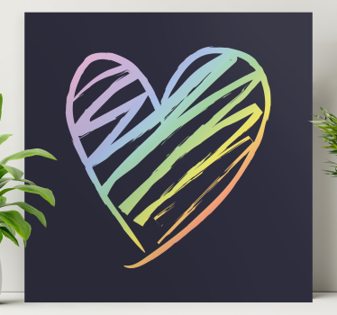 Dipinto con frase schizzo di cuore - TenStickers