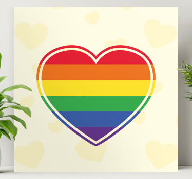 Dipinto con frase simbolo di unità cuore - TenStickers