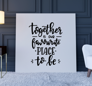 Dipinto con frase uniti siamo - TenStickers