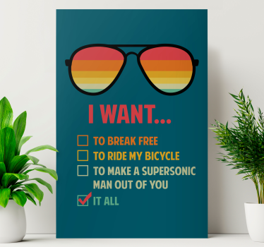 Dipinto con frase voglio motivazione - TenStickers