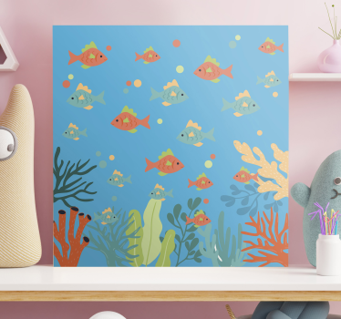 Dipinto con marinaio avventura sottomarina colorata - TenStickers