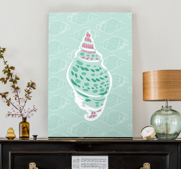 Dipinto con marinaio conchiglia intricata - TenStickers