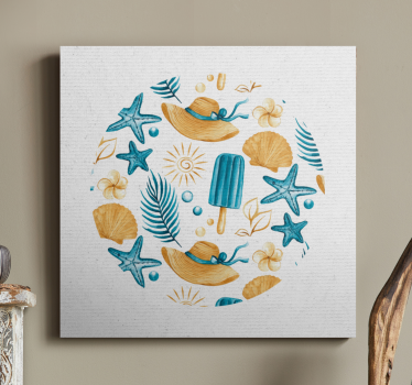 Dipinto con marinaio gelato estivo - TenStickers