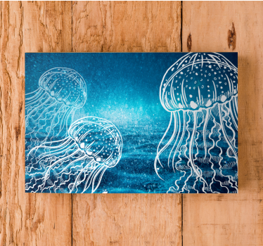 Dipinto con marinaio vita marina delle meduse - TenStickers