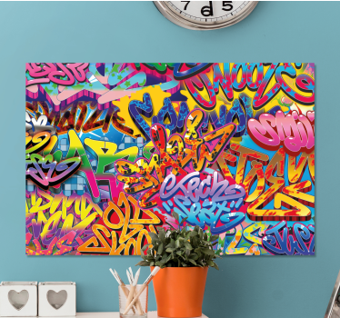 Dipinto con testo arte graffiti vibrante - TenStickers