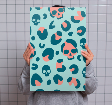 Dipinto con testo design a motivo teschio - TenStickers