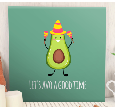 Dipinto con testo divertiti con l'avocado - TenStickers