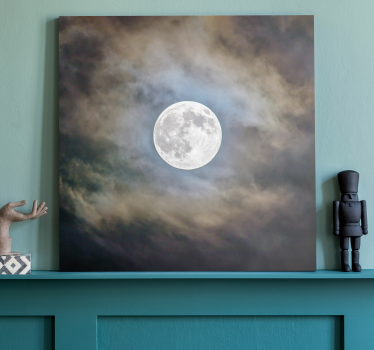 Dipinto con testo luce di luna piena - TenStickers