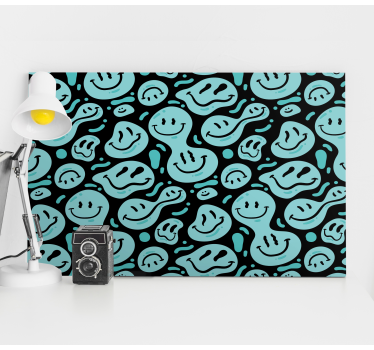 Dipinto con testo motivi di sorrisi felici - TenStickers