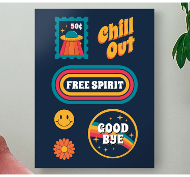 Dipinto con testo spirito libero e rilassato - TenStickers